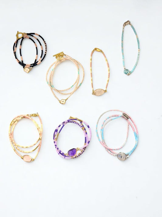 Amethyst with Lavender Accents Necklace/Bracelet Wrap