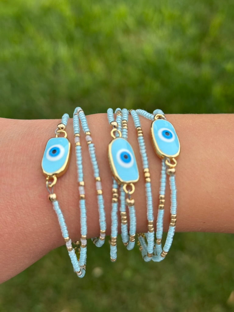 Evil Eye Necklace/Bracelet Wrap