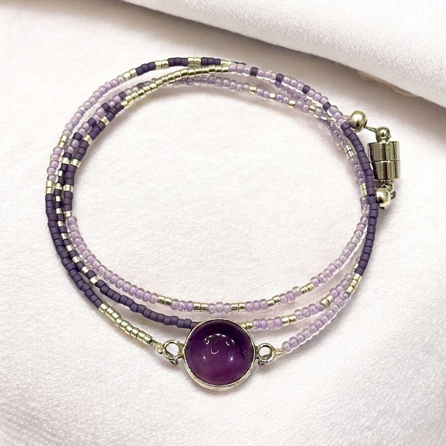 Amethyst with Purple Accents Necklace/Bracelet Wrap