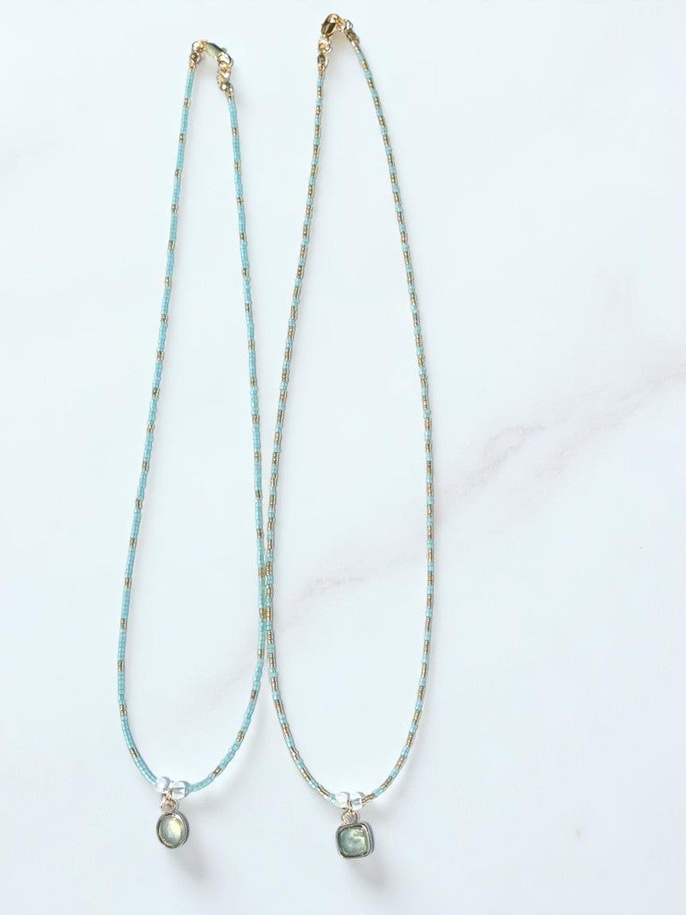 🩵 Auqumarine Charm Necklace