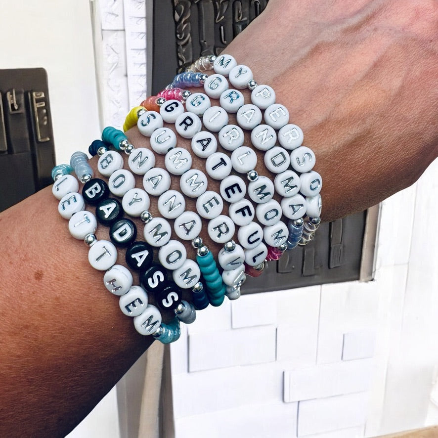 ✨ Custom Word Bracelet