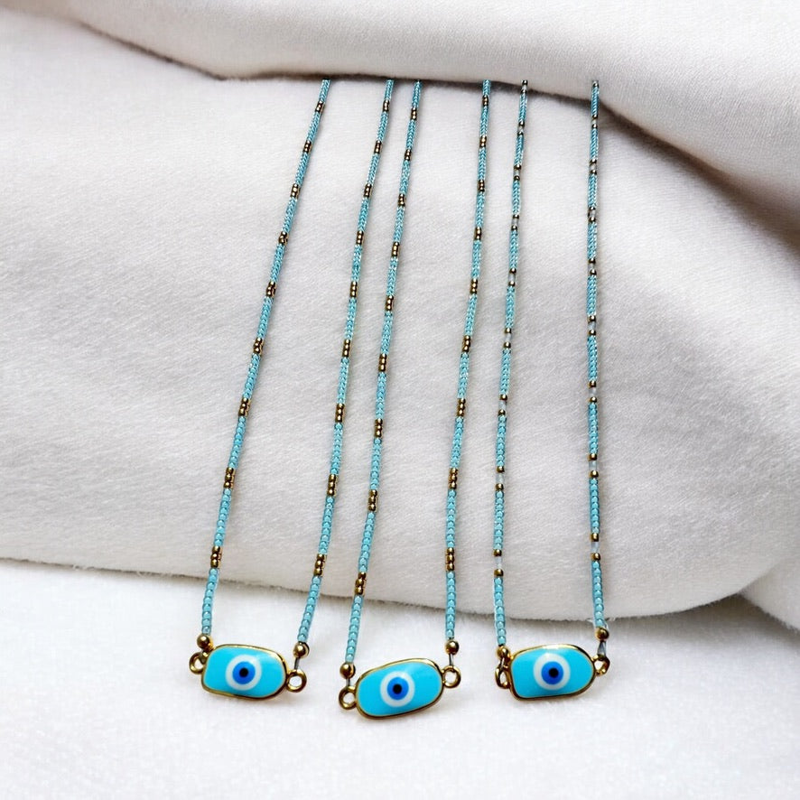 Evil Eye Necklace/Bracelet Wrap
