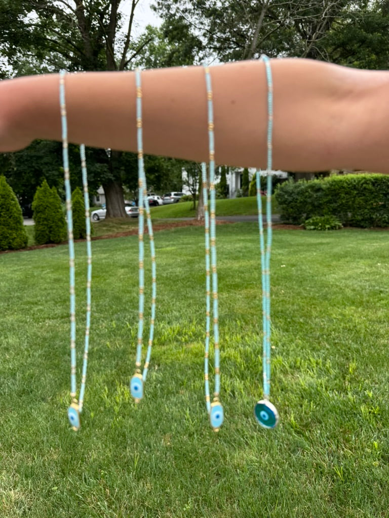 Evil Eye Necklace/Bracelet Wrap