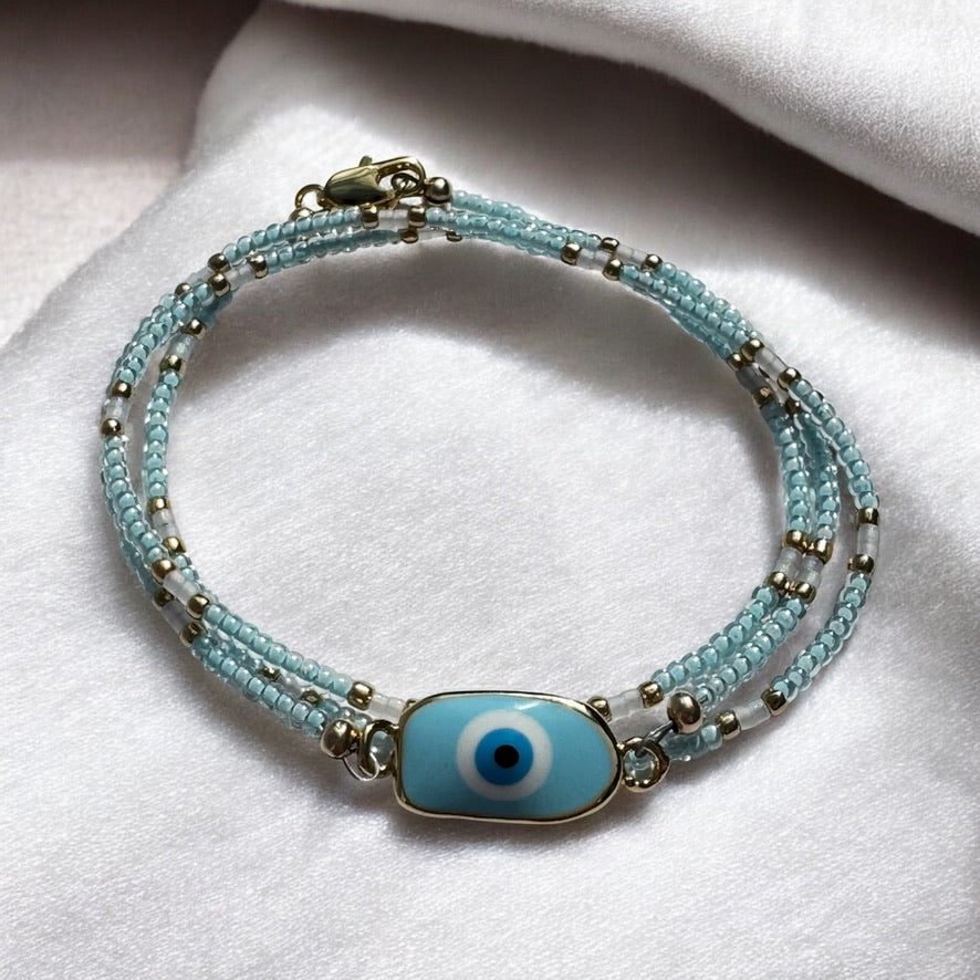 Evil Eye Necklace/Bracelet Wrap