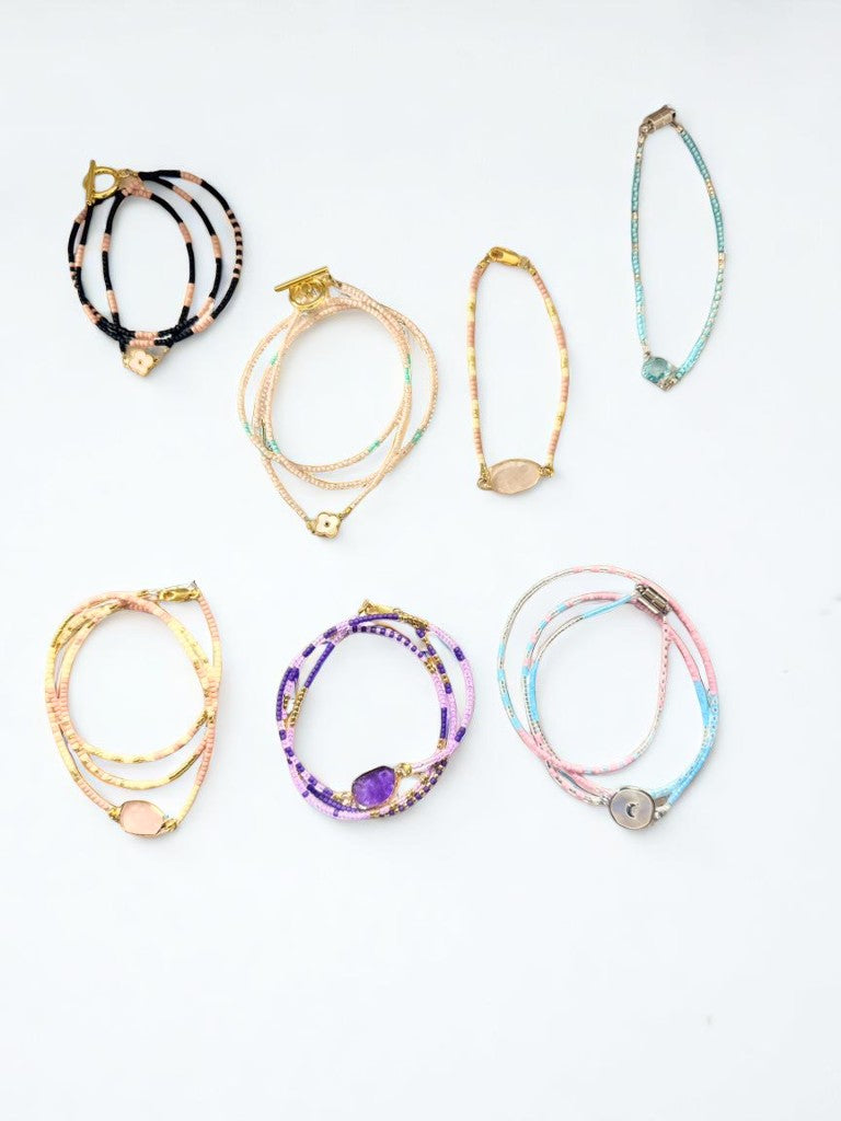 Amethyst with Lavender Accents Necklace/Bracelet Wrap